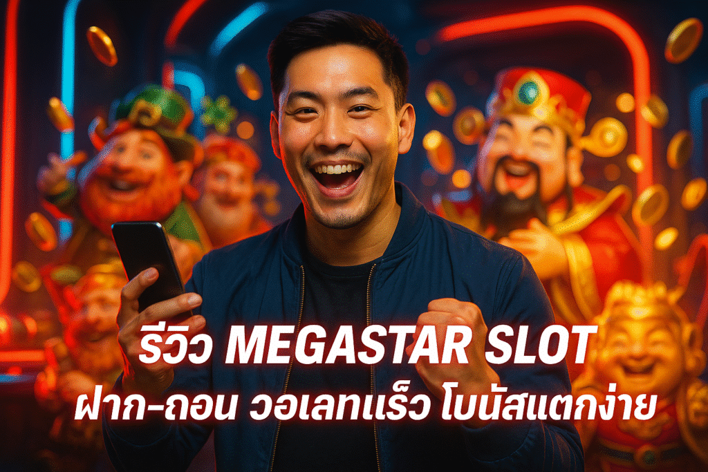 รีวิว MEGASTAR SLOT ฝาก-ถอน วอเลทเร็ว โบนัสแตกง่าย