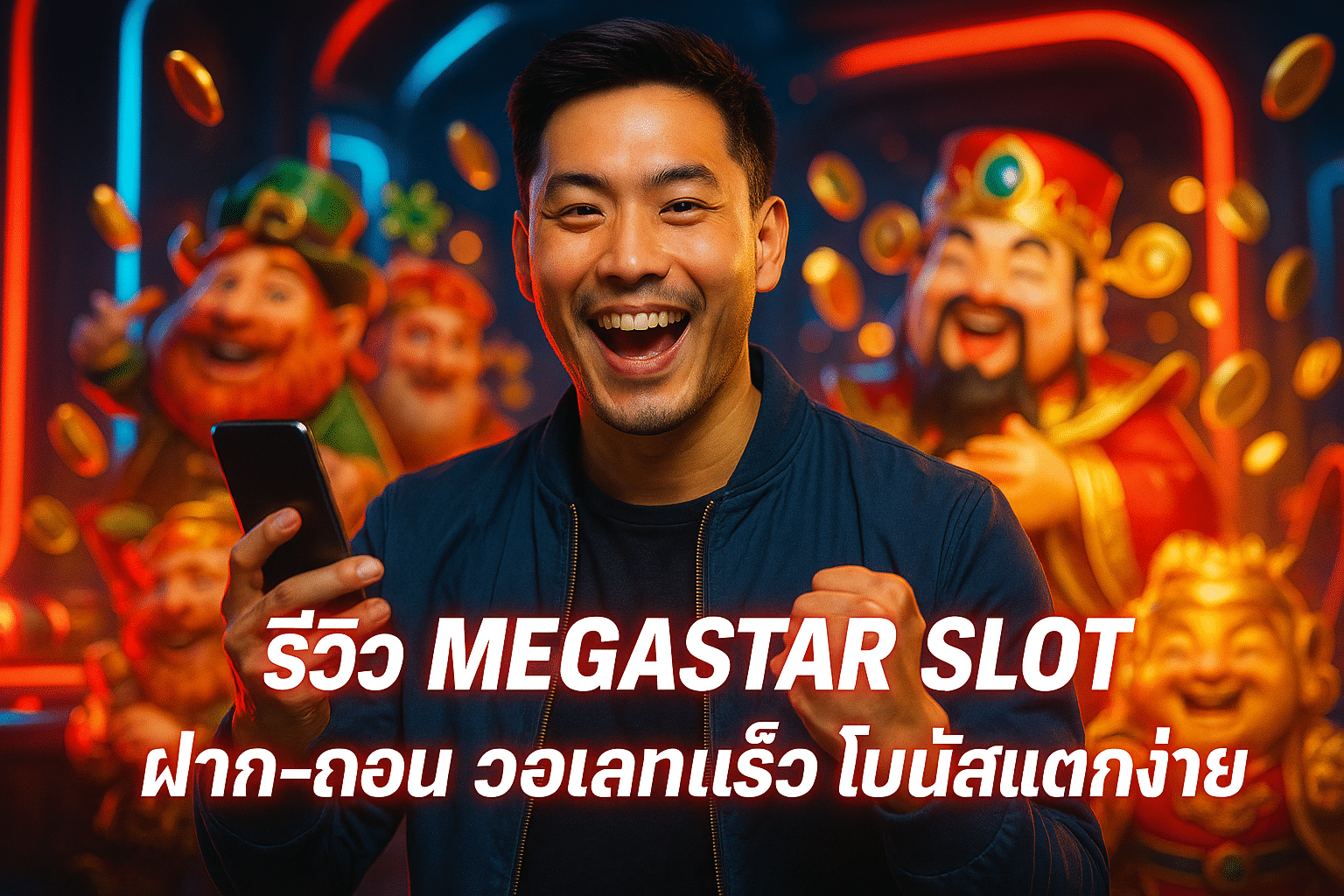 รีวิว MEGASTAR SLOT ฝาก-ถอน วอเลทเร็ว โบนัสแตกง่าย